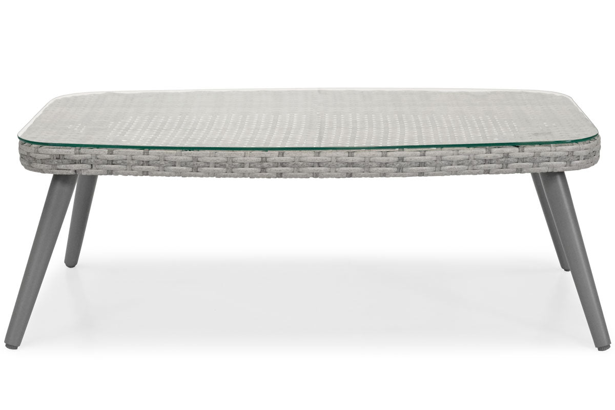 Zestaw ogrodowy Habati 4-osobowy sofa dwa krzesła oraz stolik z technorattanu szary/grafitowy