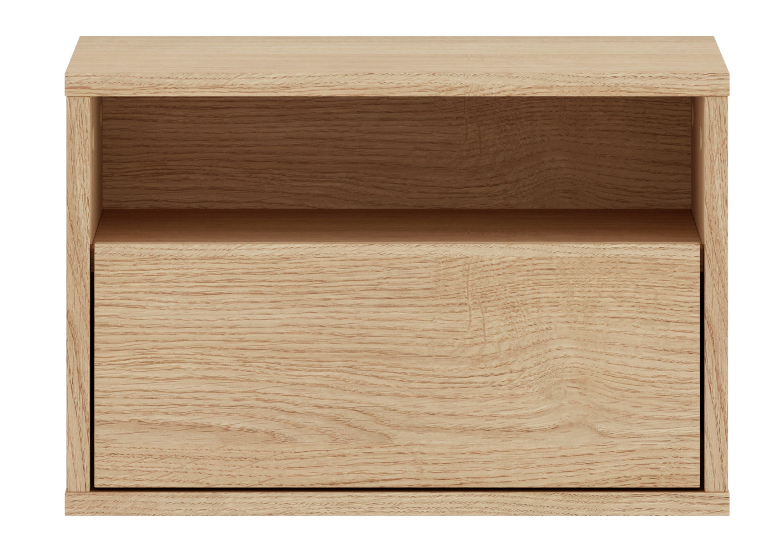 Szafka nocna Heggers wisząca z szufladą i wnęką 45 cm dąb mavelie