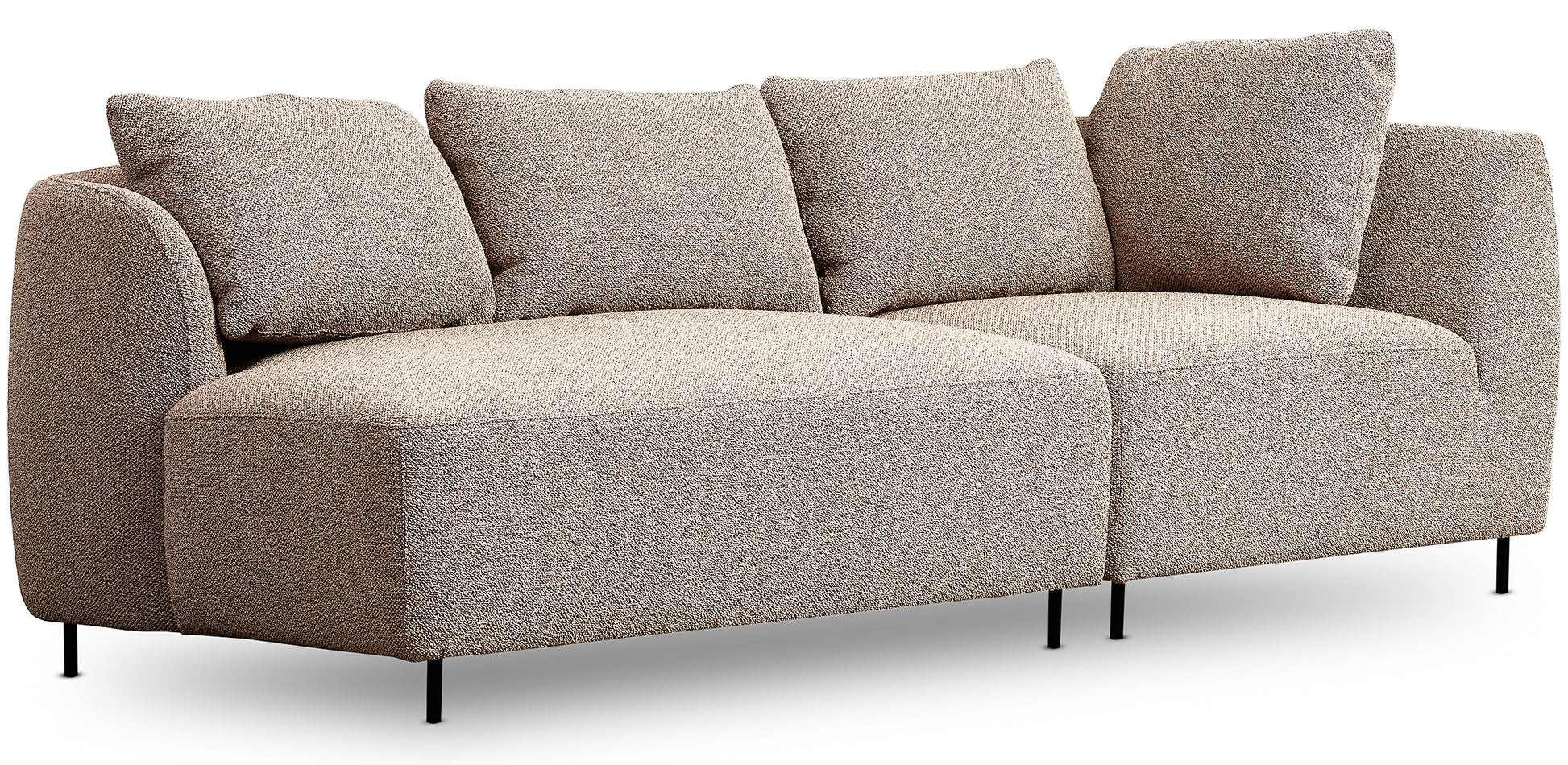 Sofa modułowa Lanomi beżowa - wysokość 85 cm