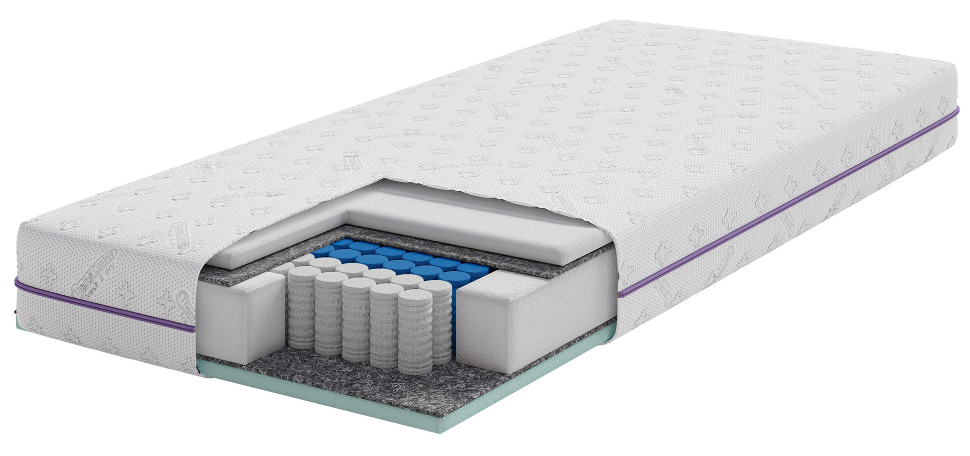 Materac kieszeniowy multipocket 90x200 cm Somtiple z pianką Visco i HR dwustronny
