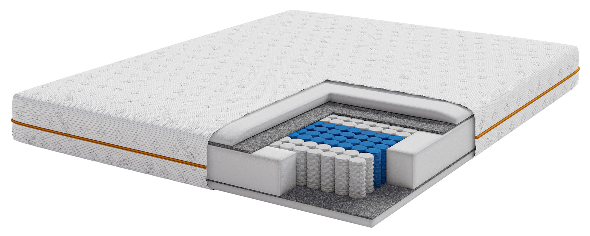 Materac kieszeniowy 200x200 cm Somfoam z pianką Komfort
