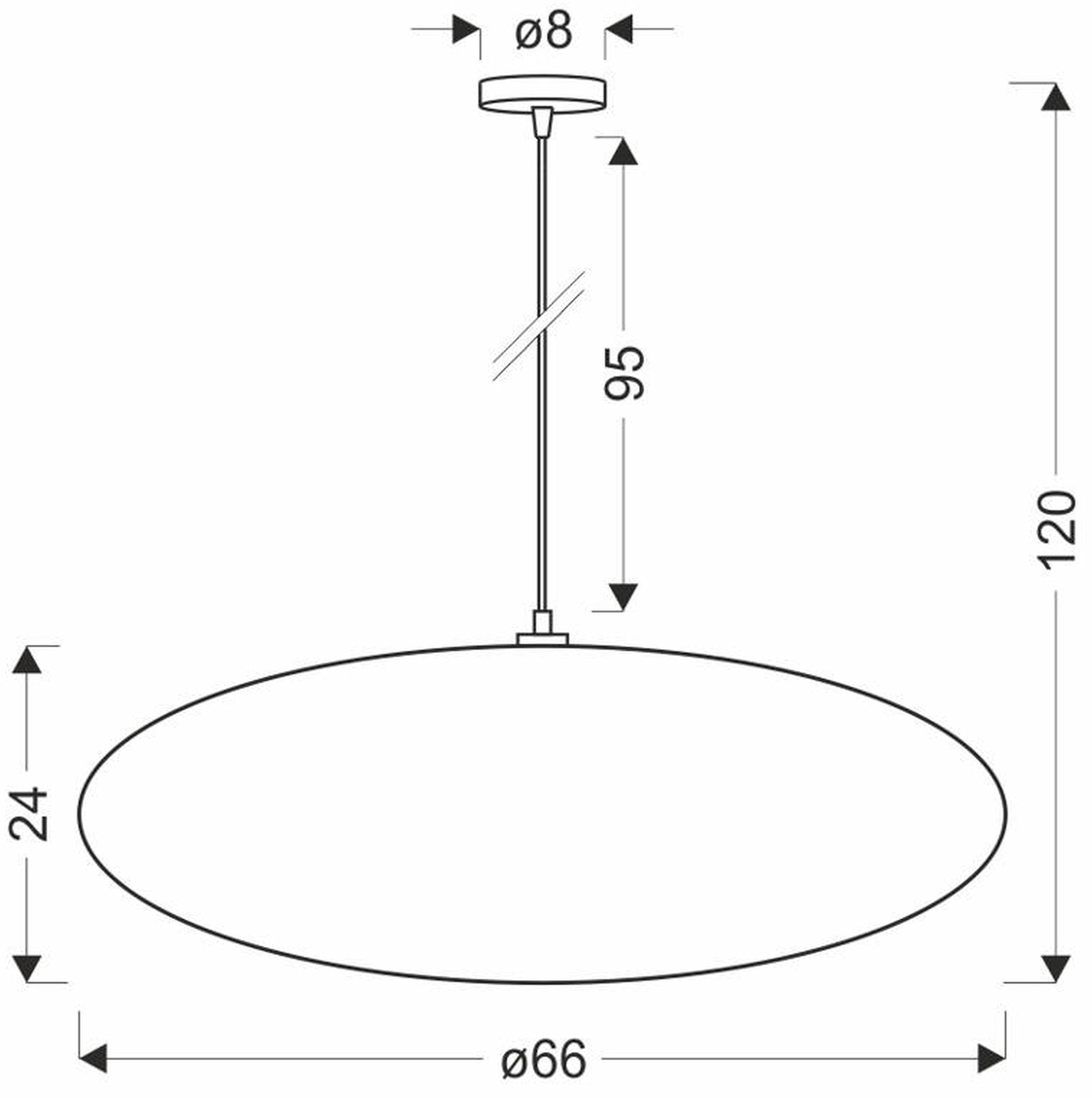 Lampa wisząca Cafee średnica 66 cm mokka z białą podstawą