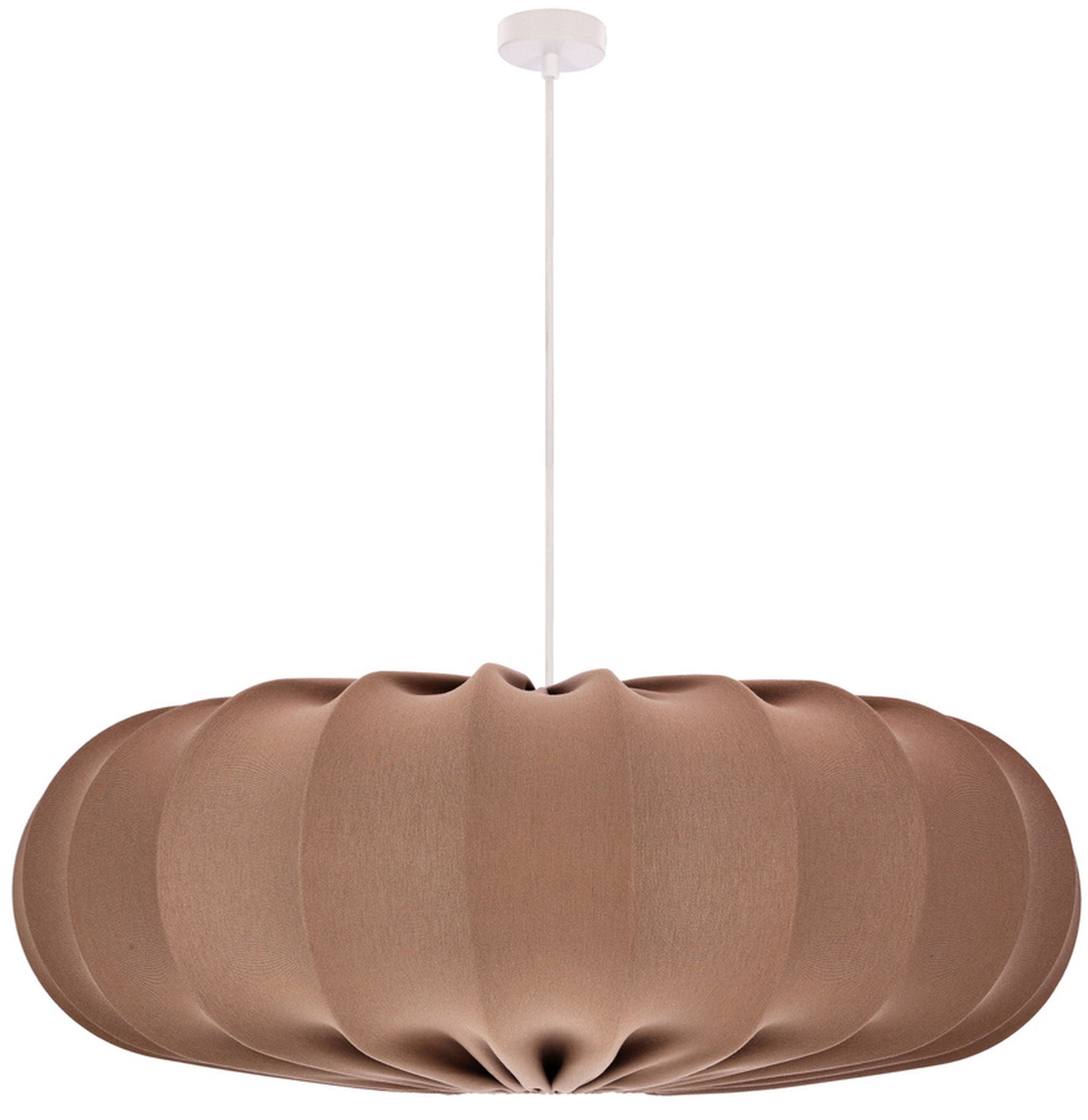 Lampa wisząca Cafee średnica 66 cm mokka z białą podstawą
