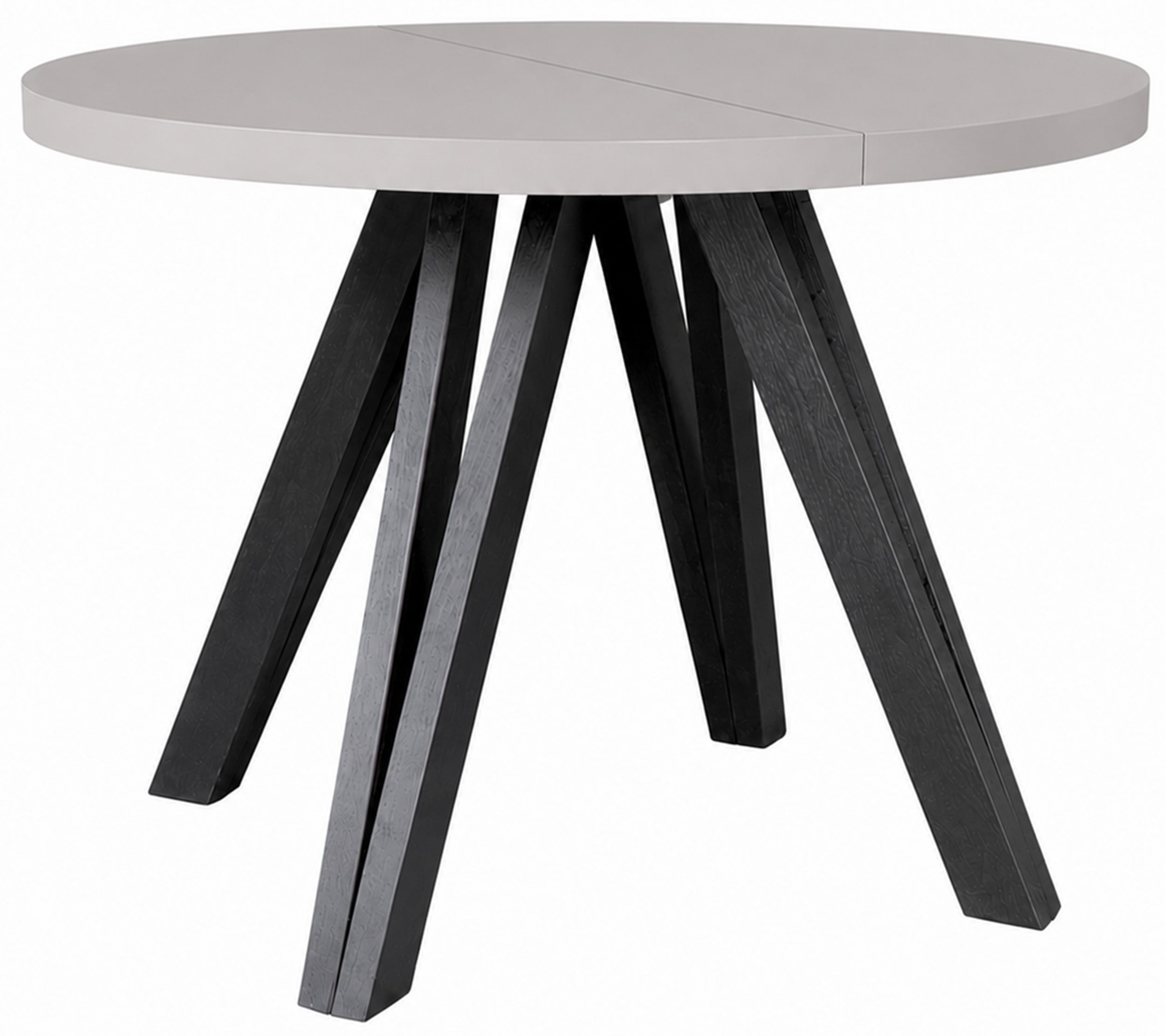 Stół rozkładany do jadalni Nuuvel 100-180x100 cm kaszmir z czarnymi nogami hairpin