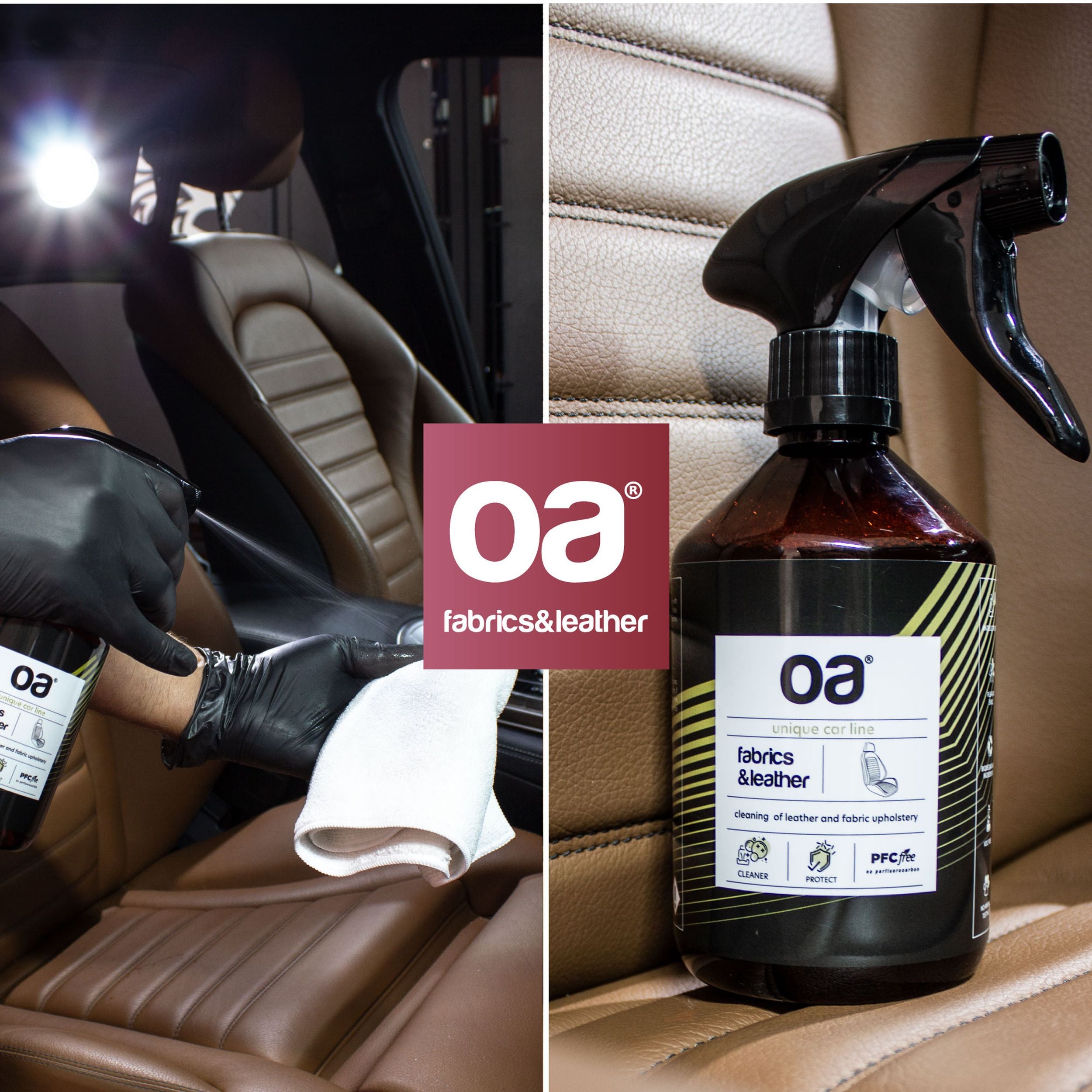 Preparat do czyszczenia tapicerki samochodowej OA Car Fabrics & Leather 250 ml