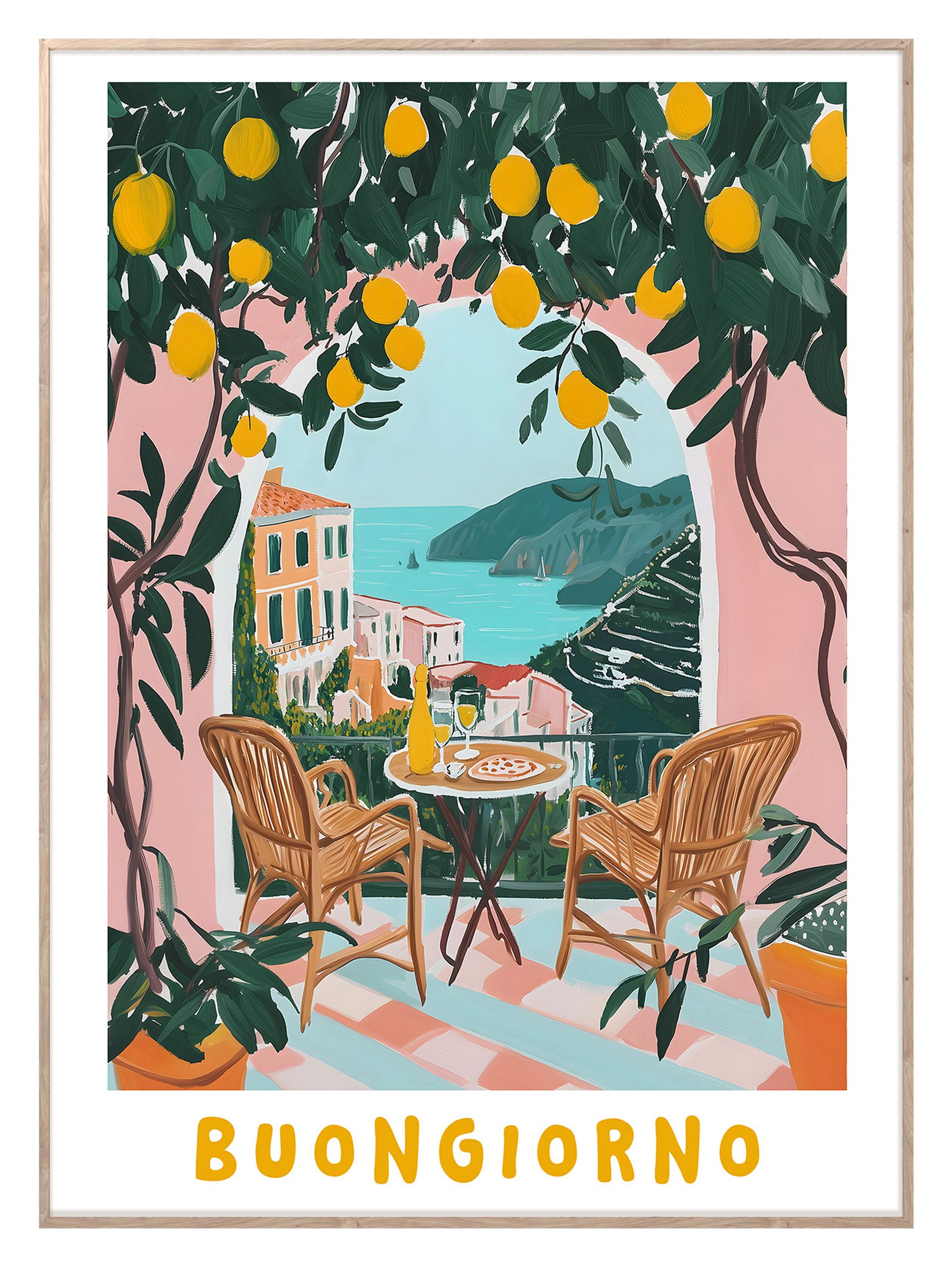 Obraz w ramie Balcony I 70x50 cm