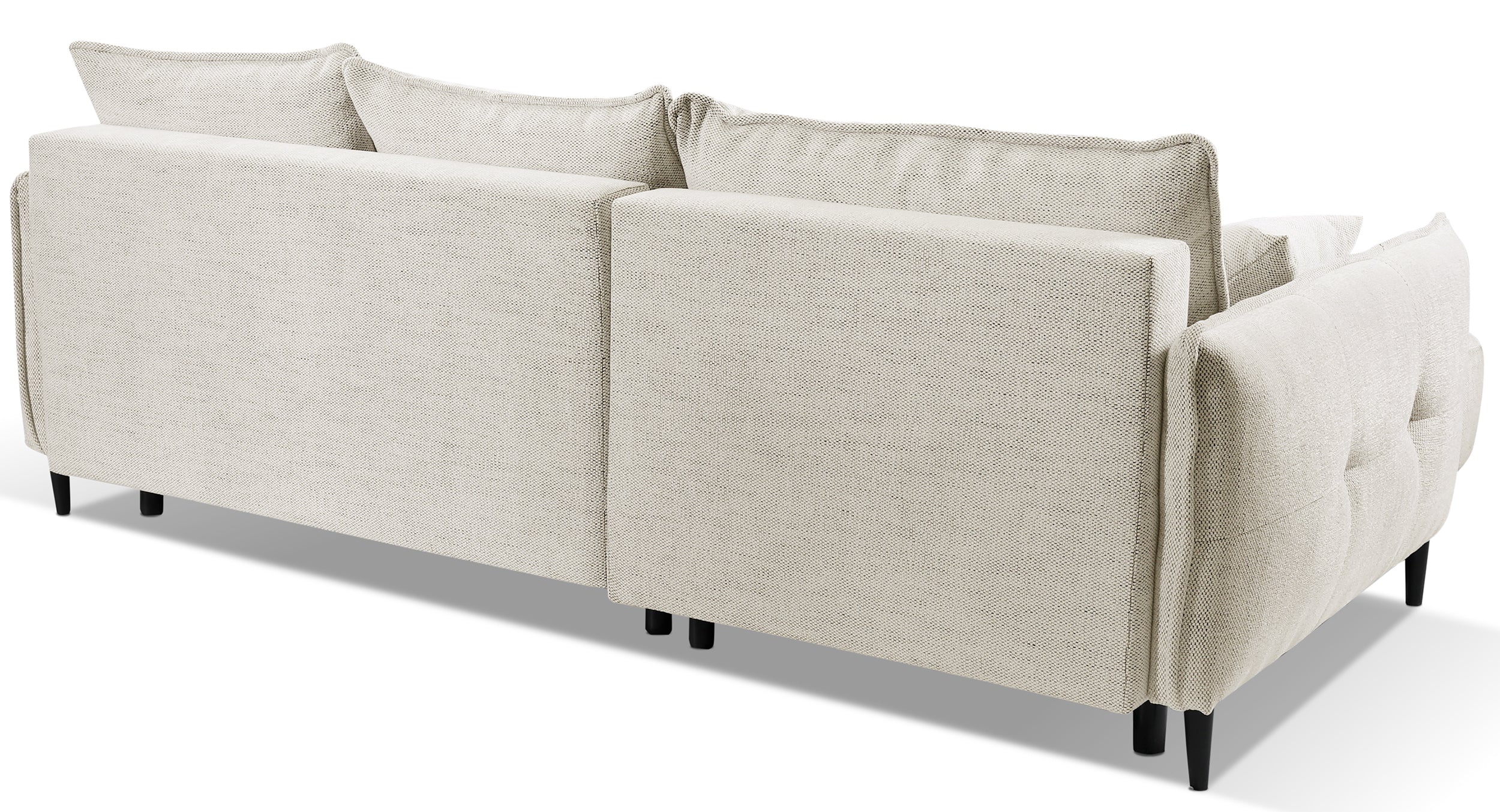 Narożnik Oblivio mini lewostronny z pojemnikiem beżowy - szerokość 244 cm