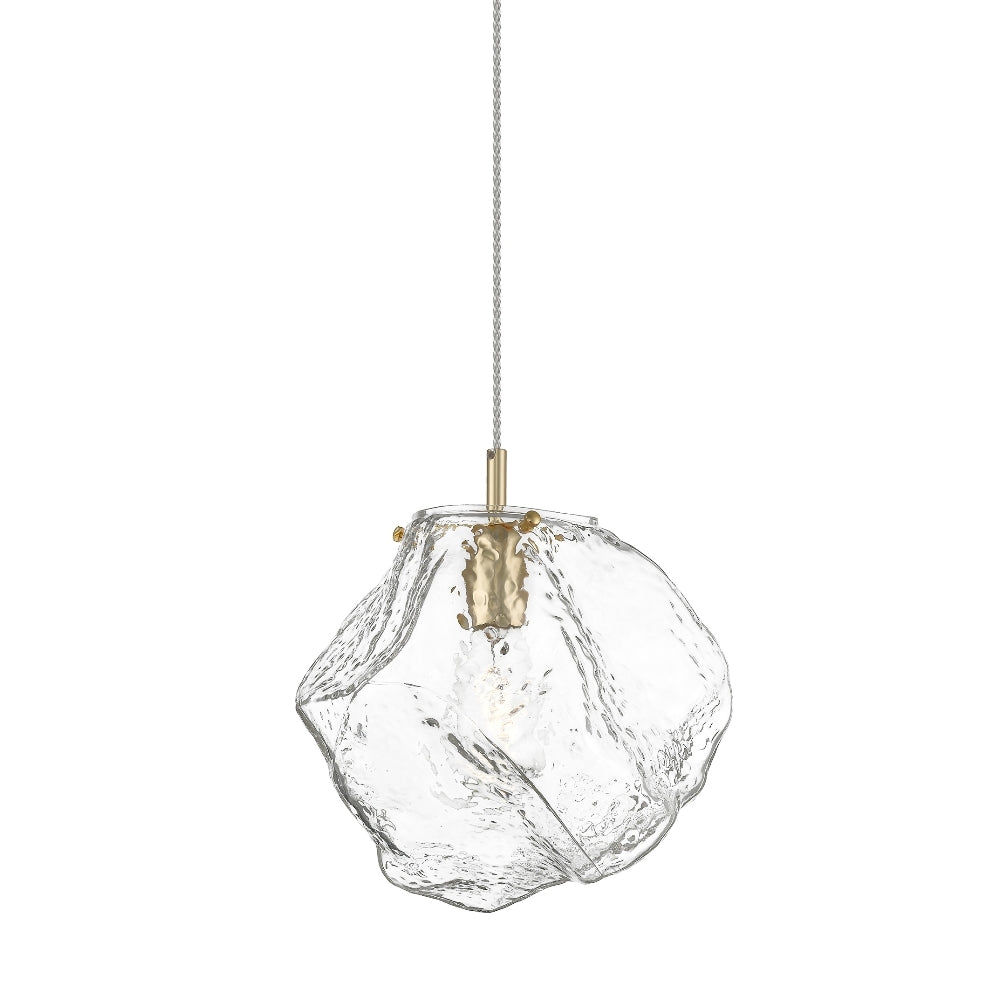 Lampa wisząca Arsenio złota transparentna duża