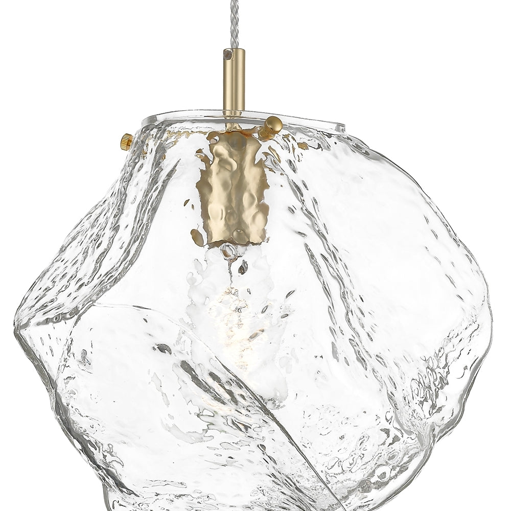 Lampa wisząca Arsenio złota transparentna duża