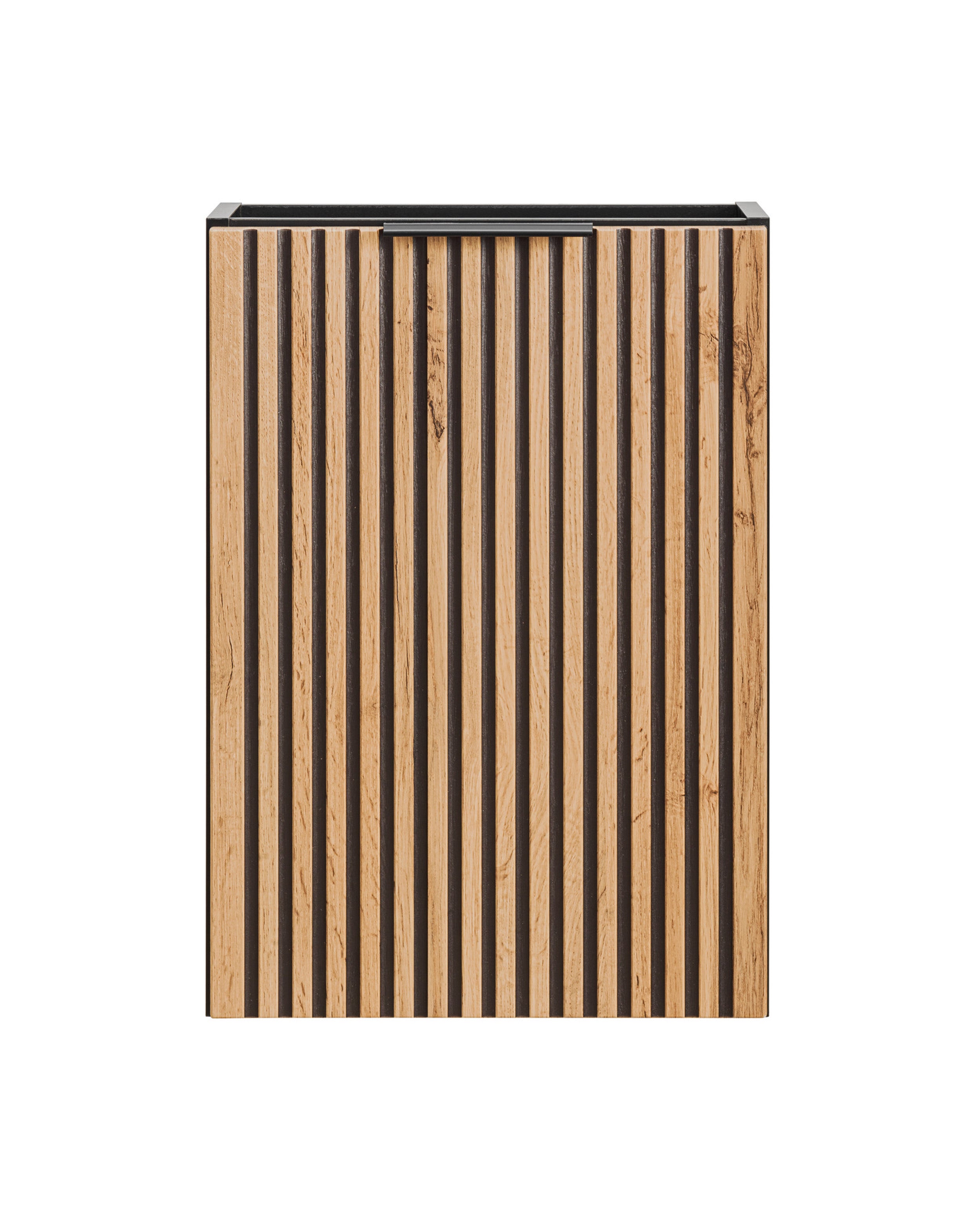 Szafka pod umywalkę Ossolies 40 cm czarna/dąb lamele