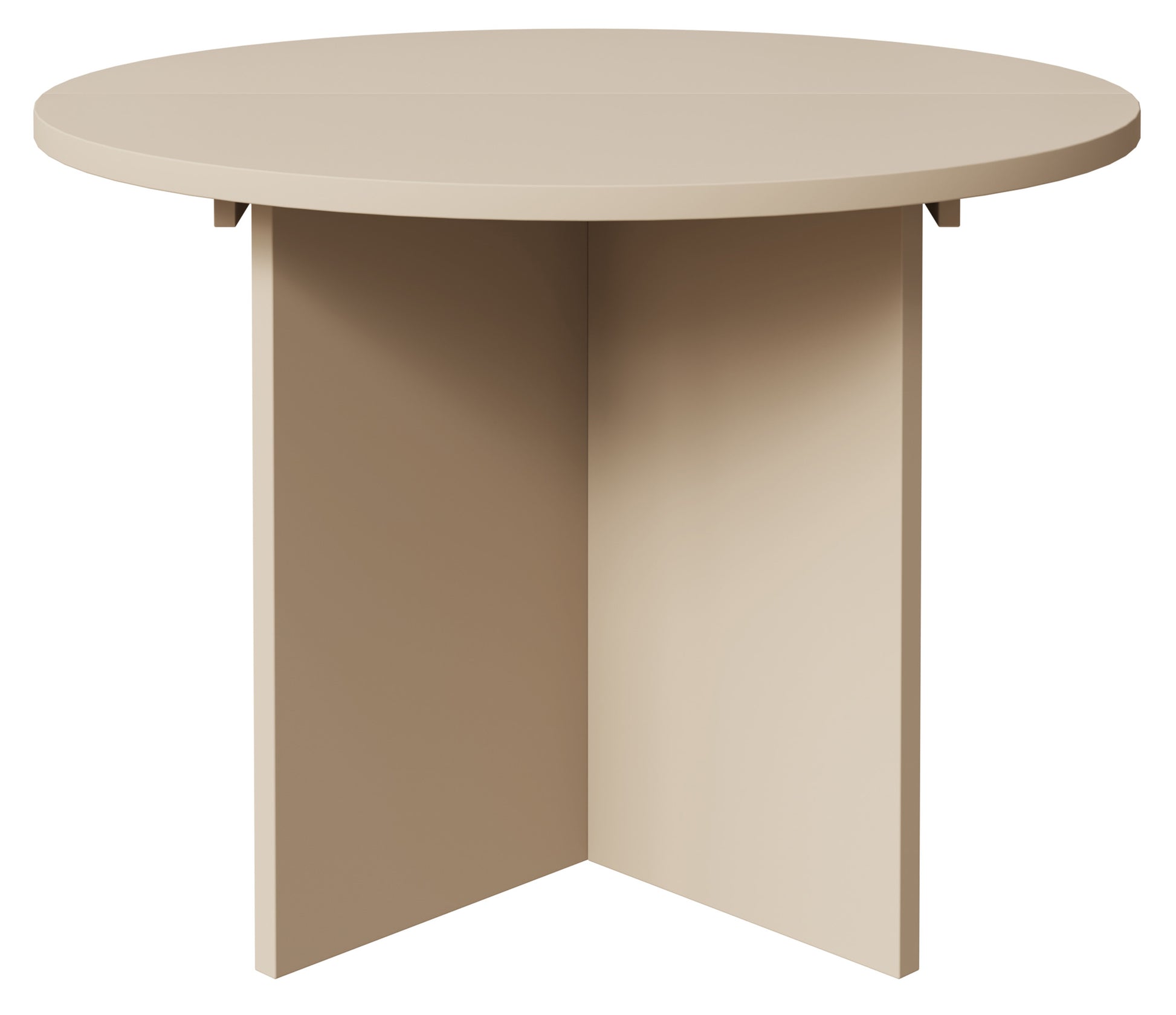 Stół rozkładany do jadalni Ovo okrągły 110-190x110 cm Cappucino - płyta laminowana