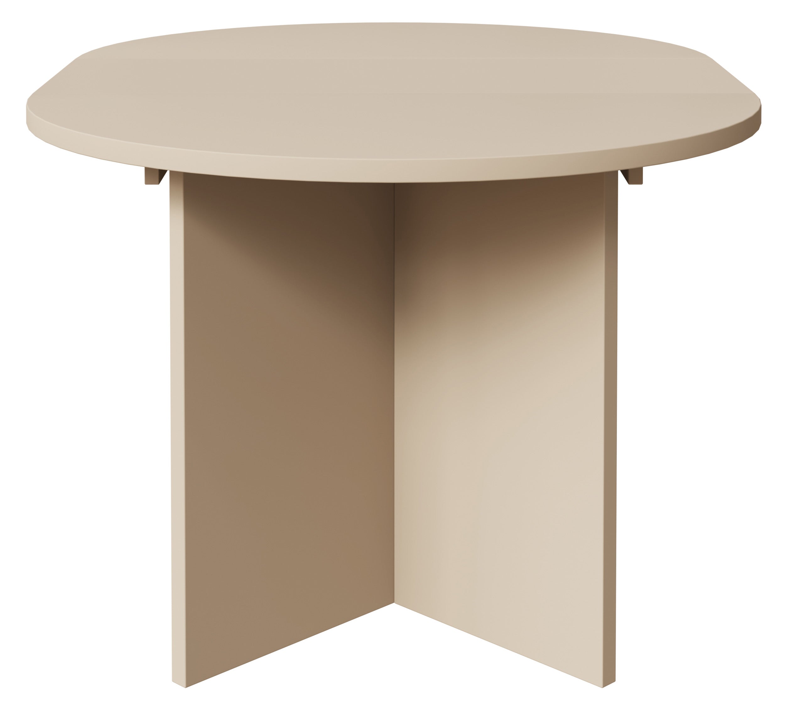 Stół rozkładany do jadalni Ovo okrągły 110-190x110 cm Cappucino - kolor cappuccino, szerokość 109,6 cm