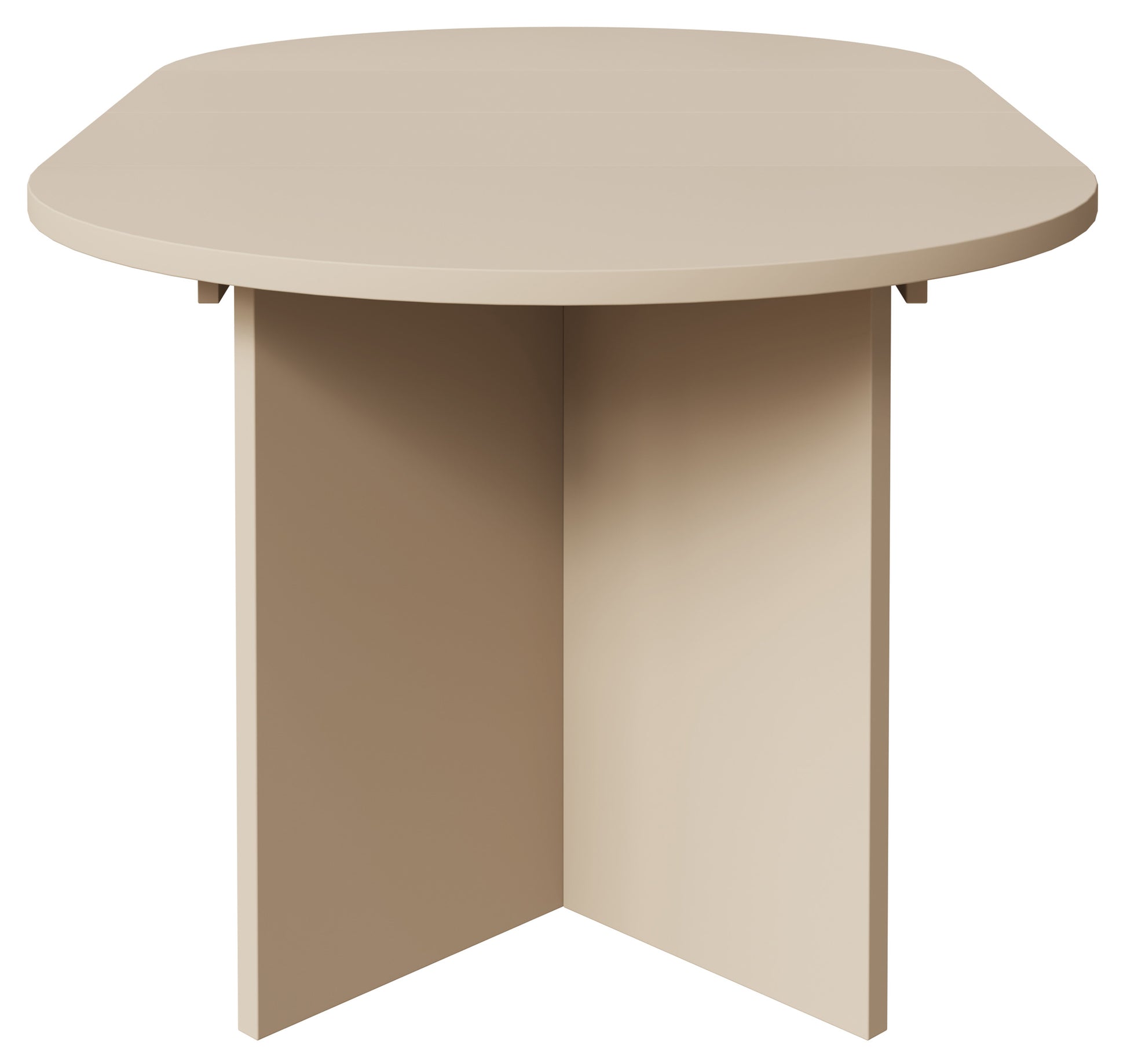 Stół rozkładany do jadalni Ovo okrągły 110-190x110 cm Cappucino - płyta laminowana, styl nowoczesny