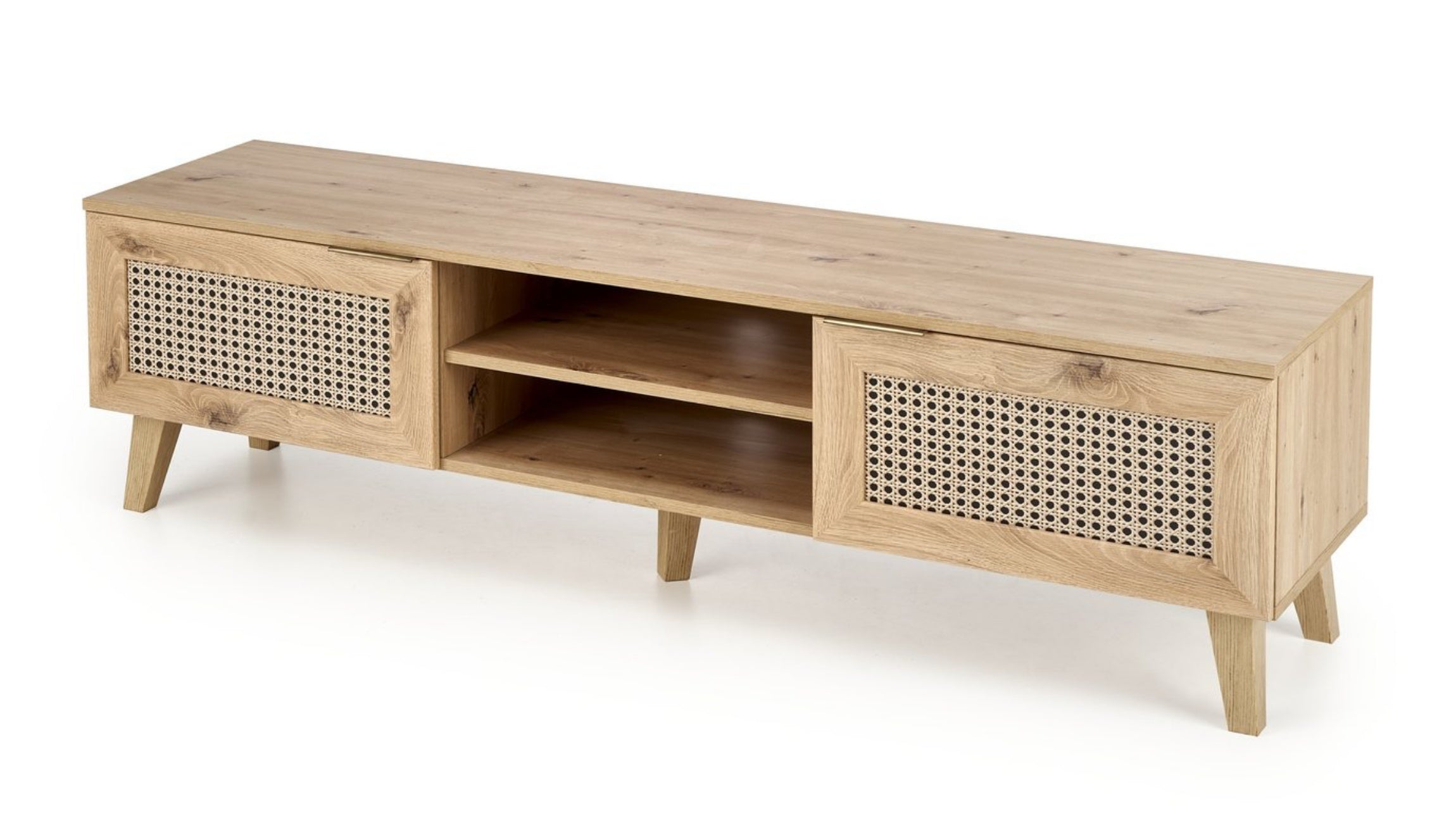 Szafka RTV Trivilla 150 cm dąb artisan/ plecionka wiedeńska