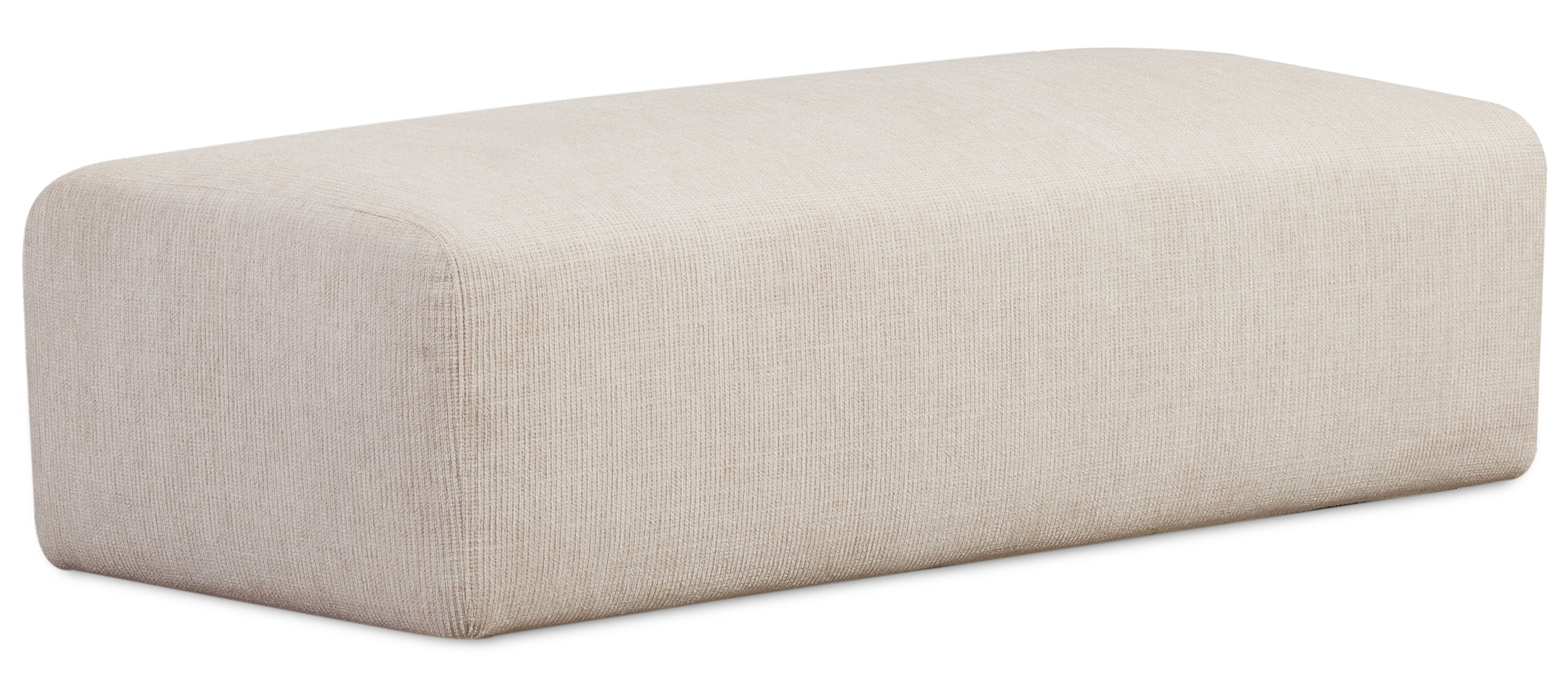 Sofa modułowa Pyllomi z pufą ciepłobeżowa - wysokość 75 cm