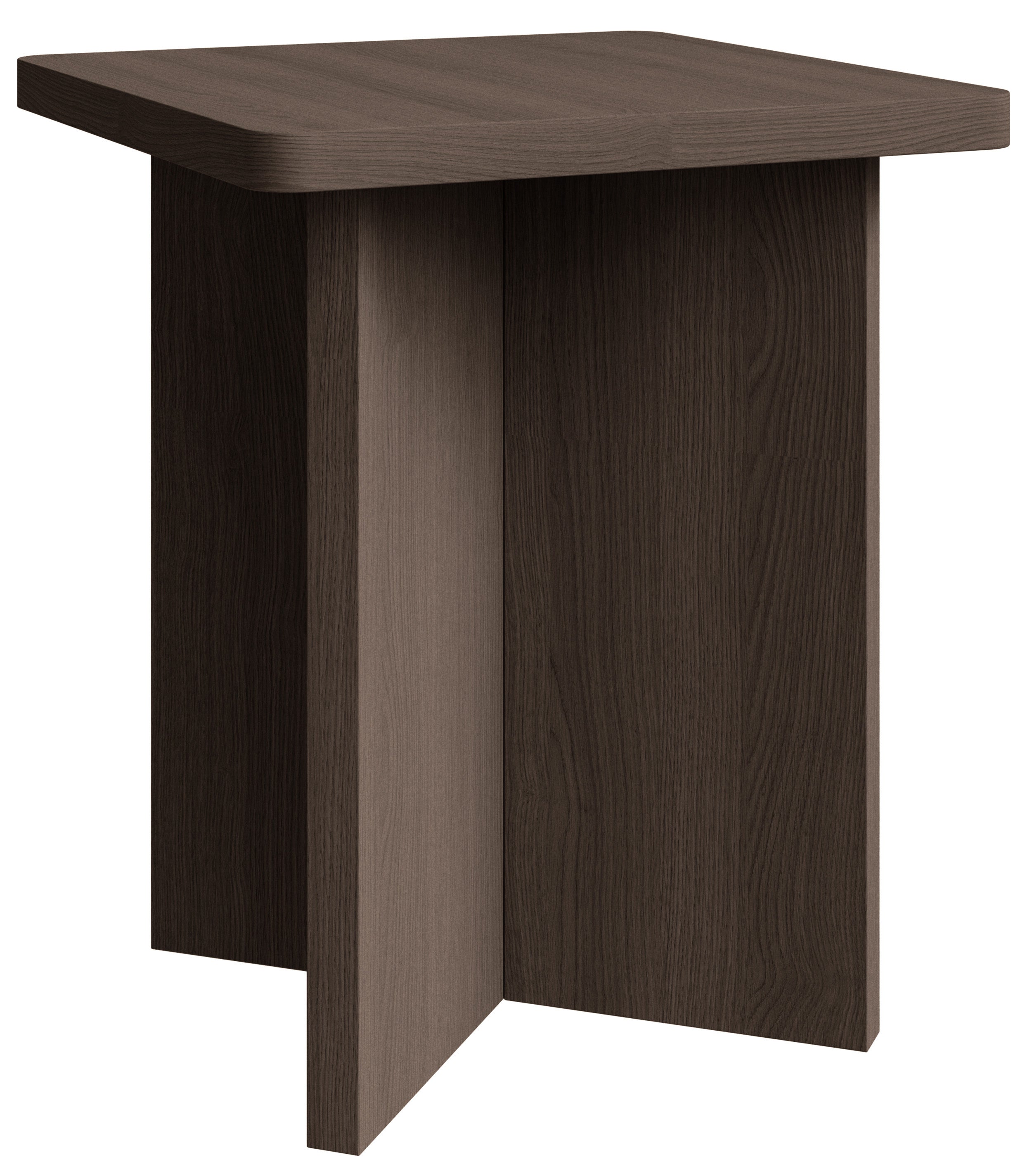 Stolik kawowy Qubeo kwadratowy 42 cm jesion prestige bronze