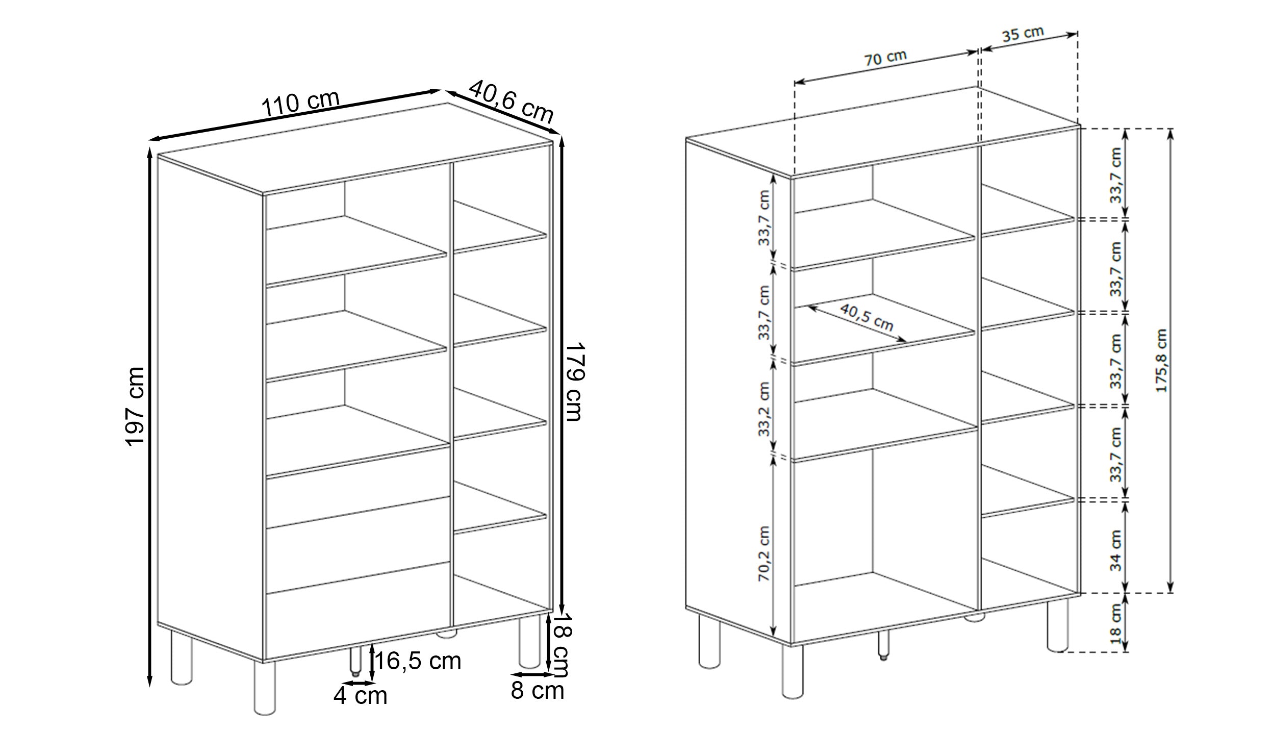 Regał Sanden z trzema szufladami 110 cm dąb bookmatch - płyta laminowana