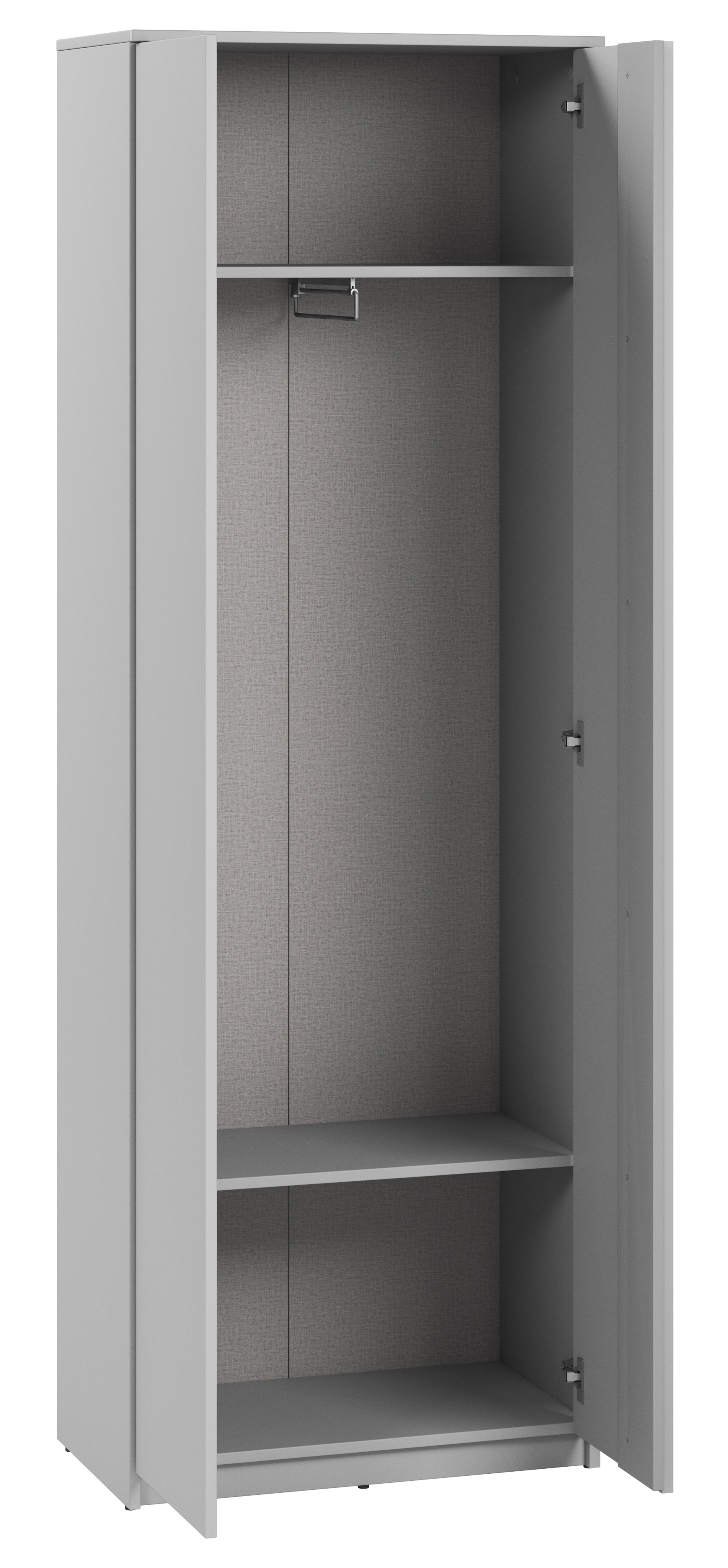 Szafa dwudrzwiowa Simply 69 cm szara - dwoje drzwi