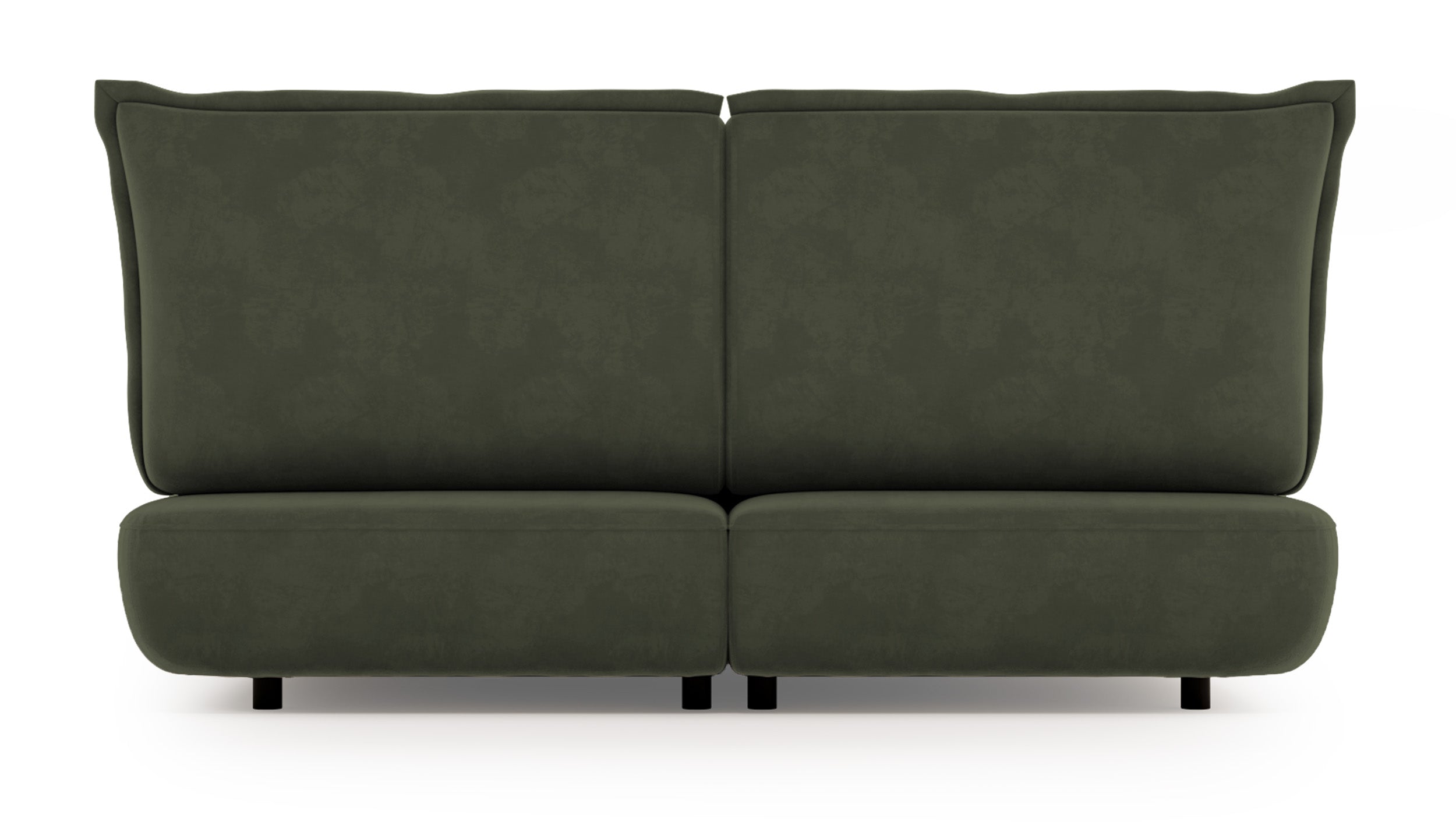 Łóżko Borbela 140x200 cm ciemnozielone łatwoczyszczące - na nóżkach