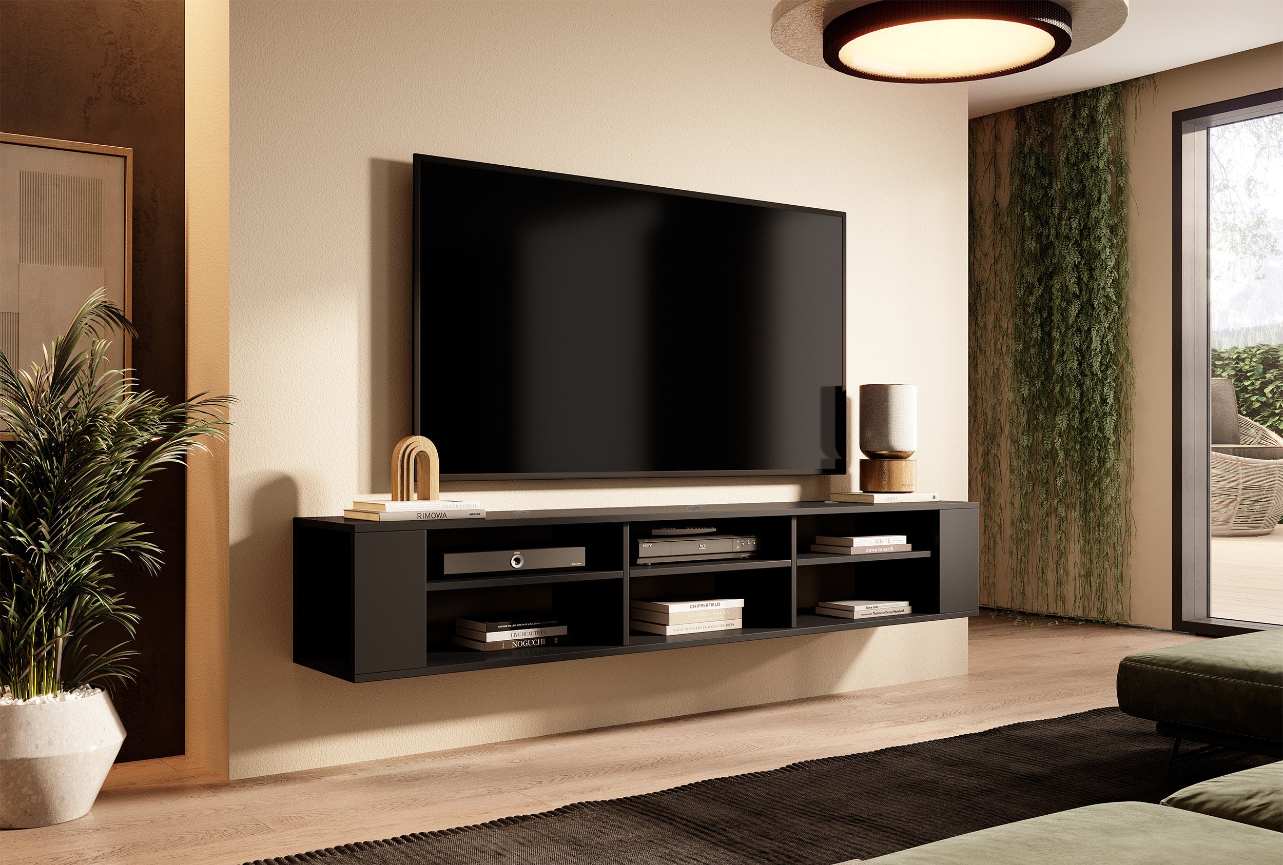 Szafka RTV Wall 175 cm Czarny