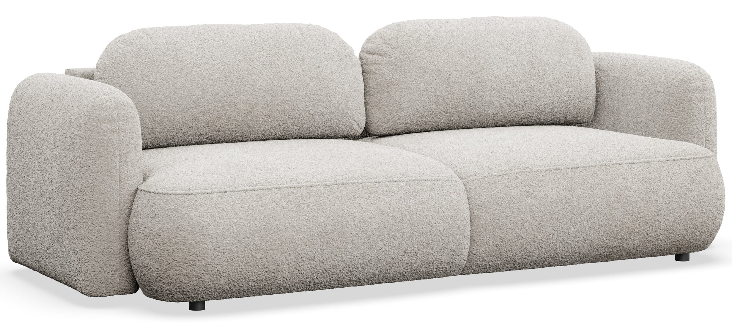 Kanapa rozkładana Tvoya jasnobeżowa boucle - szerokość 253 cm