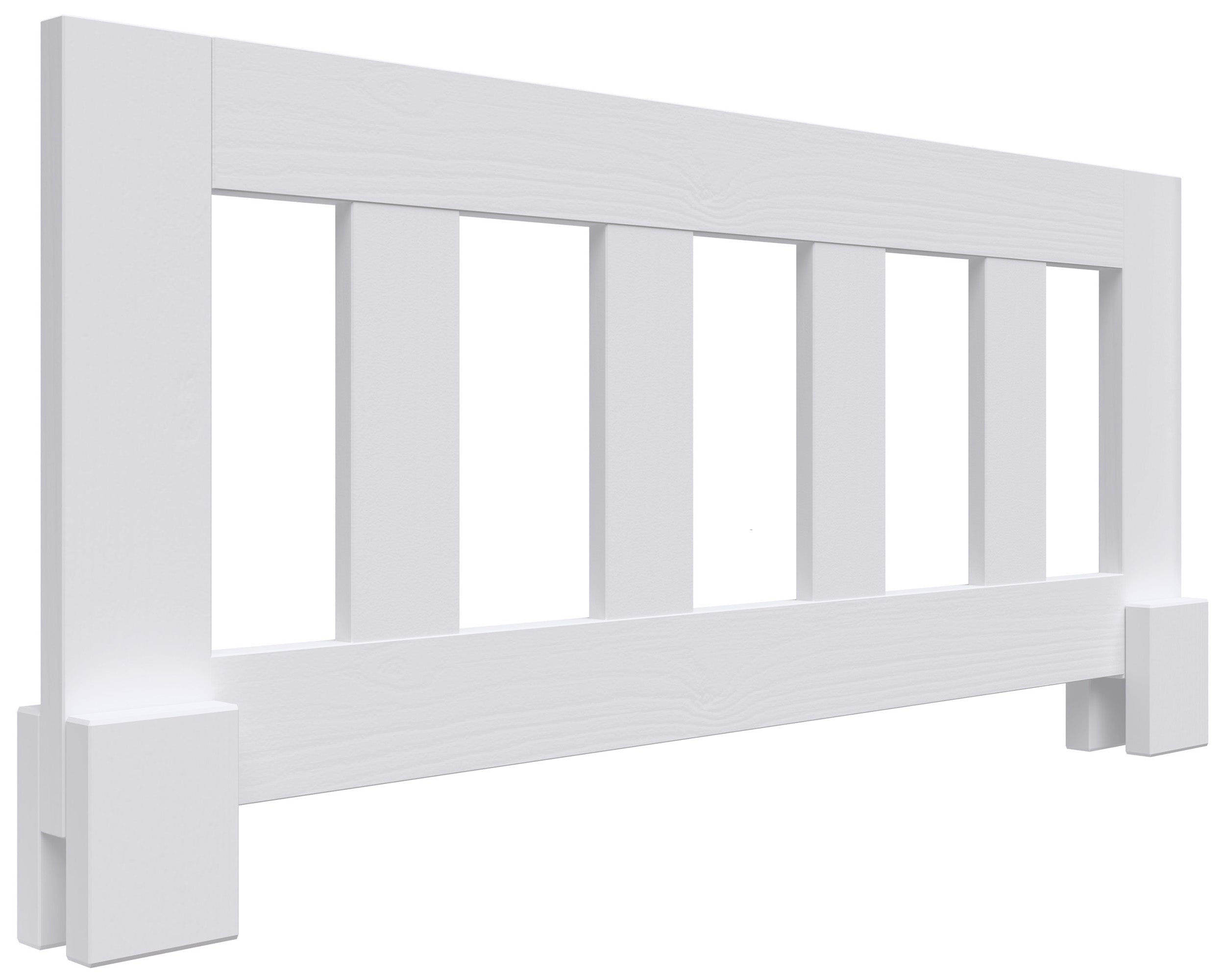 Łóżko piętrowe 75x180 cm Vistena trzyosobowe domek z materacami i szufladami białe - długość 187,5 cm