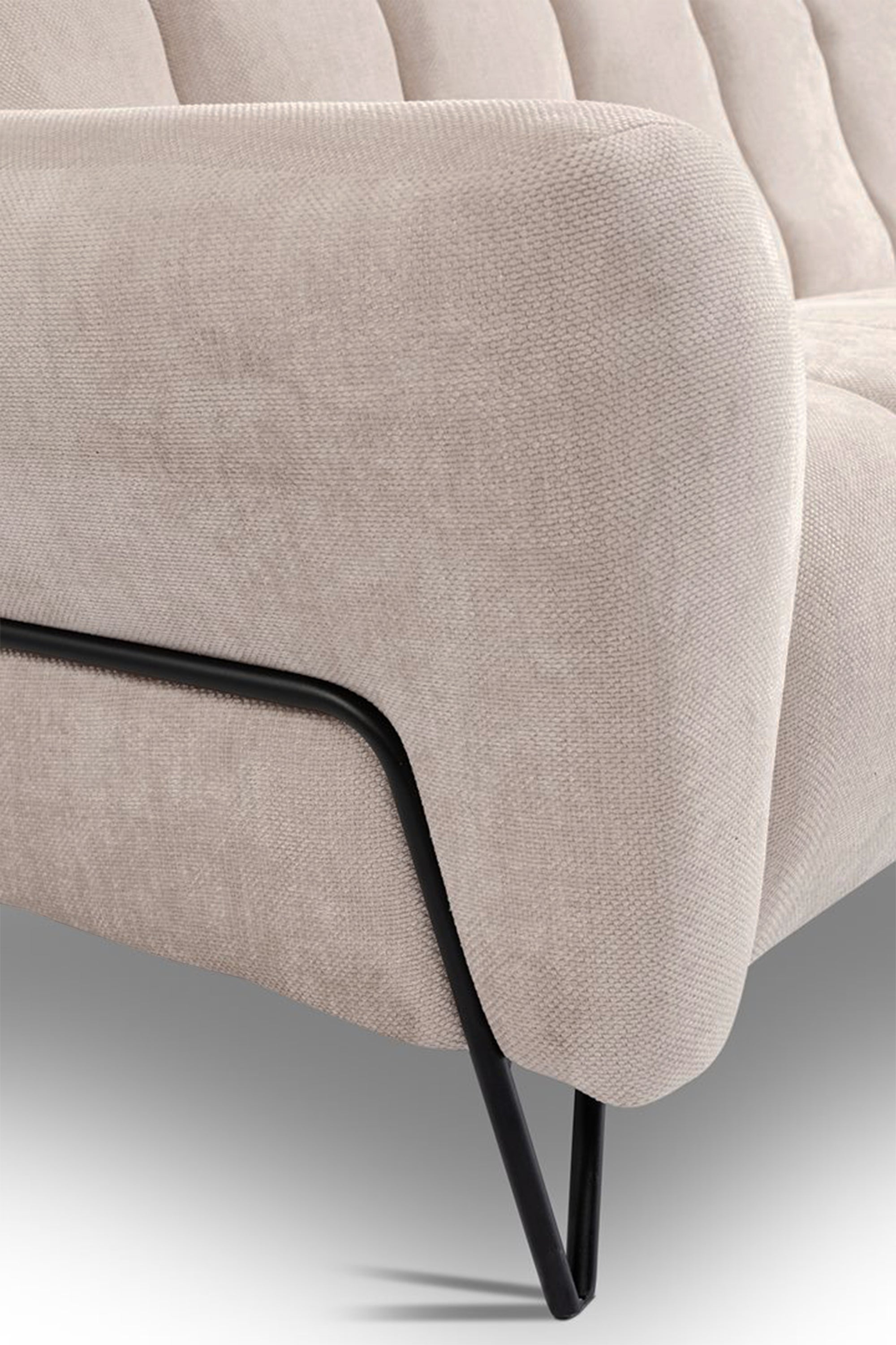 Sofa Volare dwuosobowa beżowa - tkanina łatwoczyszcząca