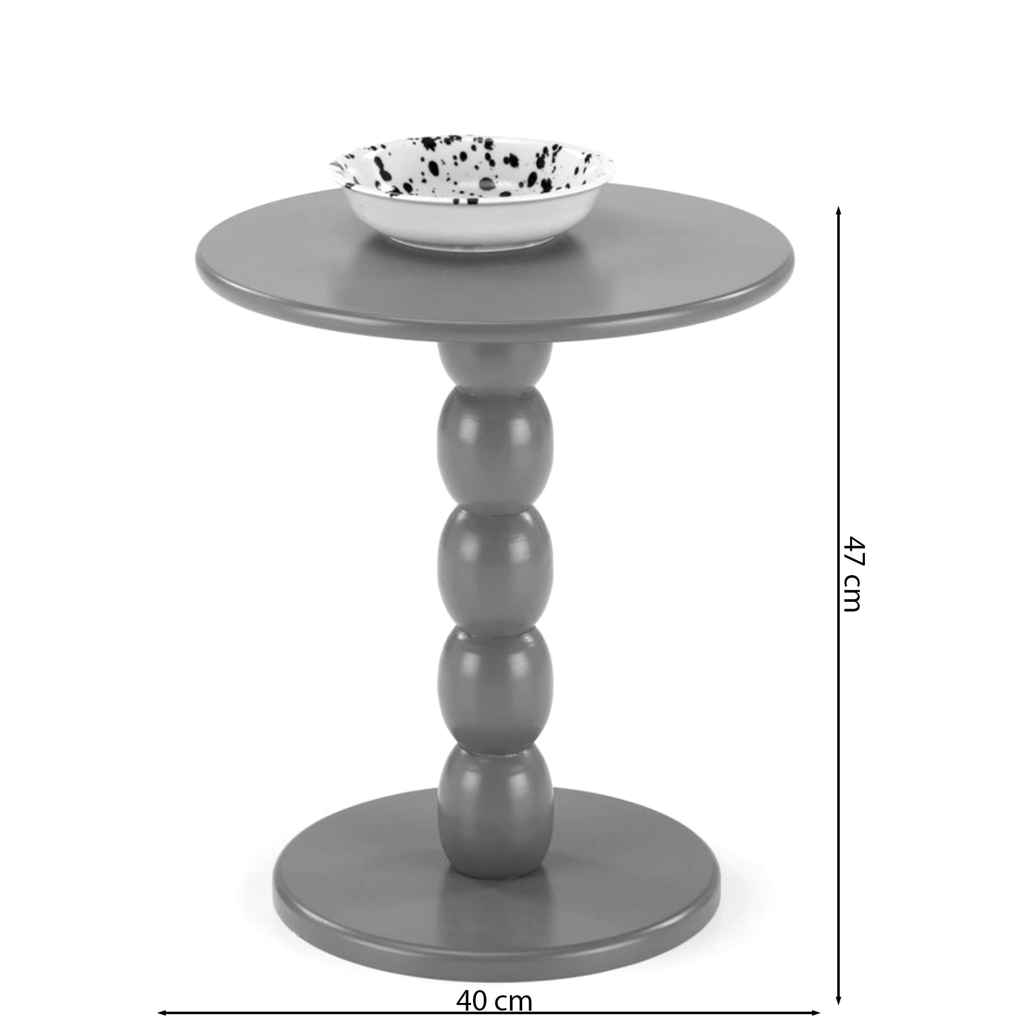 Stolik kawowy Ovidal okrągły blat 40 cm oliwkowy