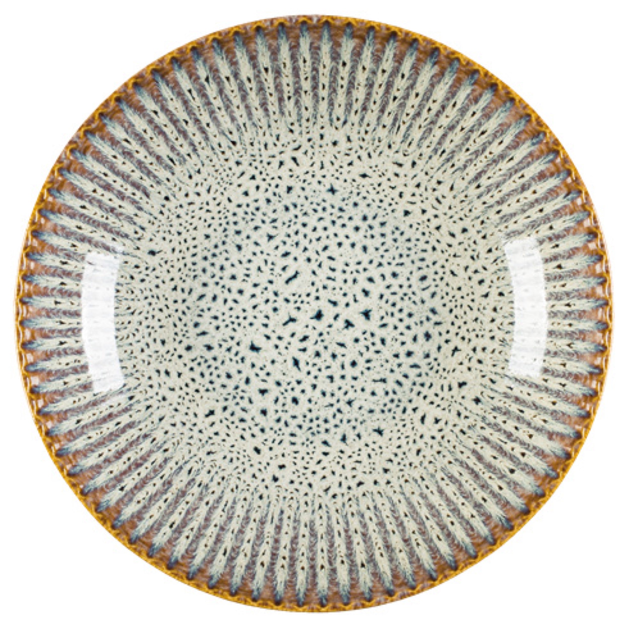 Talerz głęboki Desert 22 cm ceramiczny niebiesko-brązowy