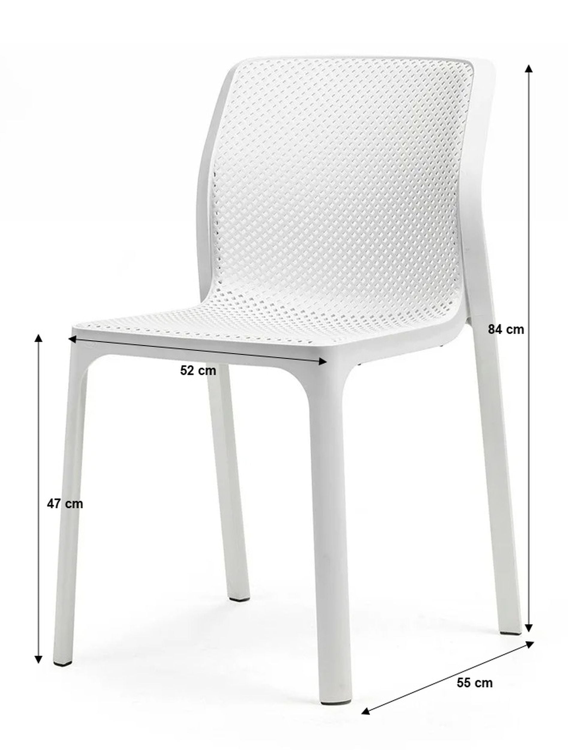 Zestaw ogrodowy stół kwadratowy Cube 80 cm i 4 krzesła Bit Nardi z certyfikowanego tworzywa brązowy