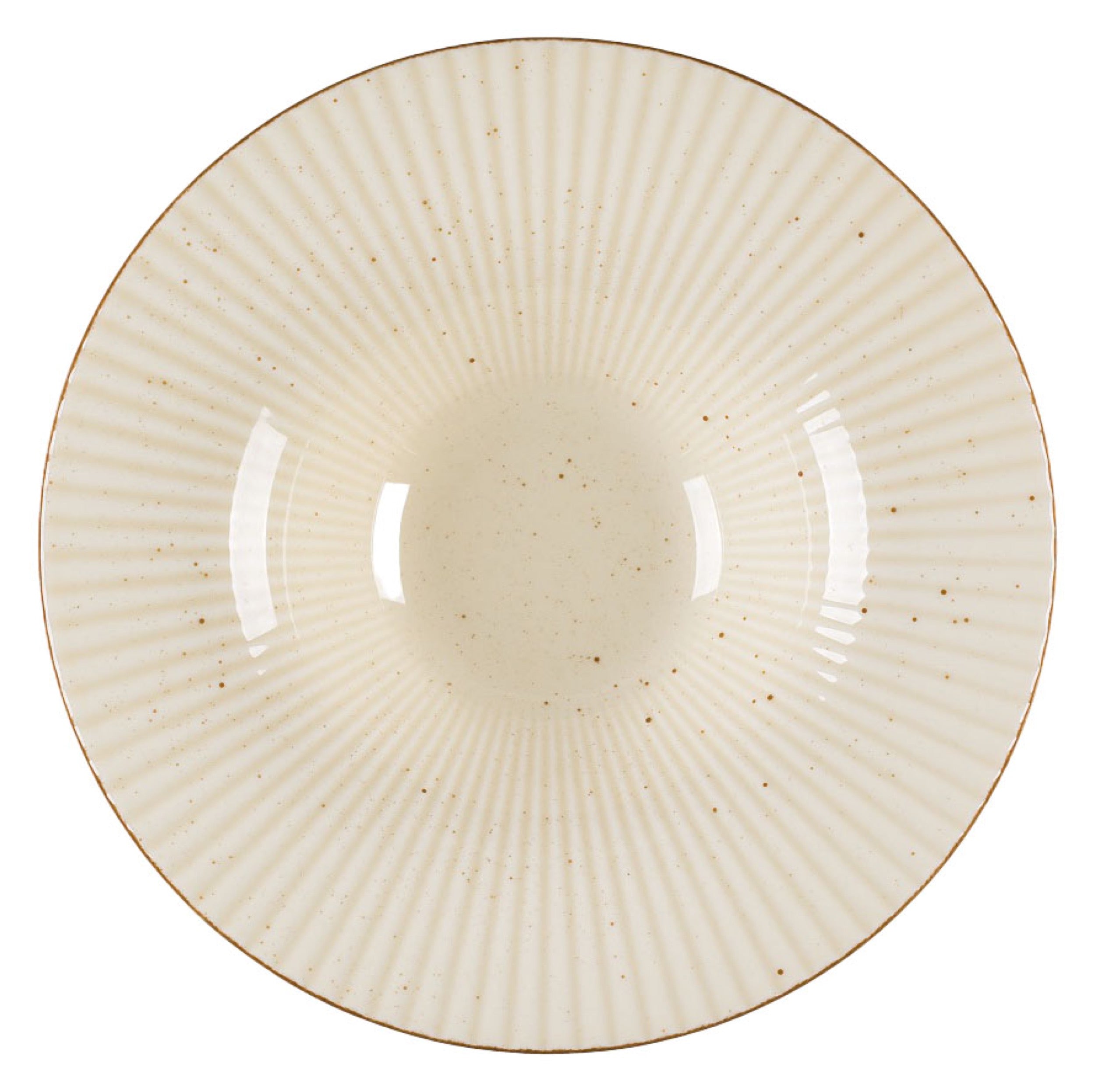 Talerz głęboki do pasty porcelanowy Art. 30 cm beżowy