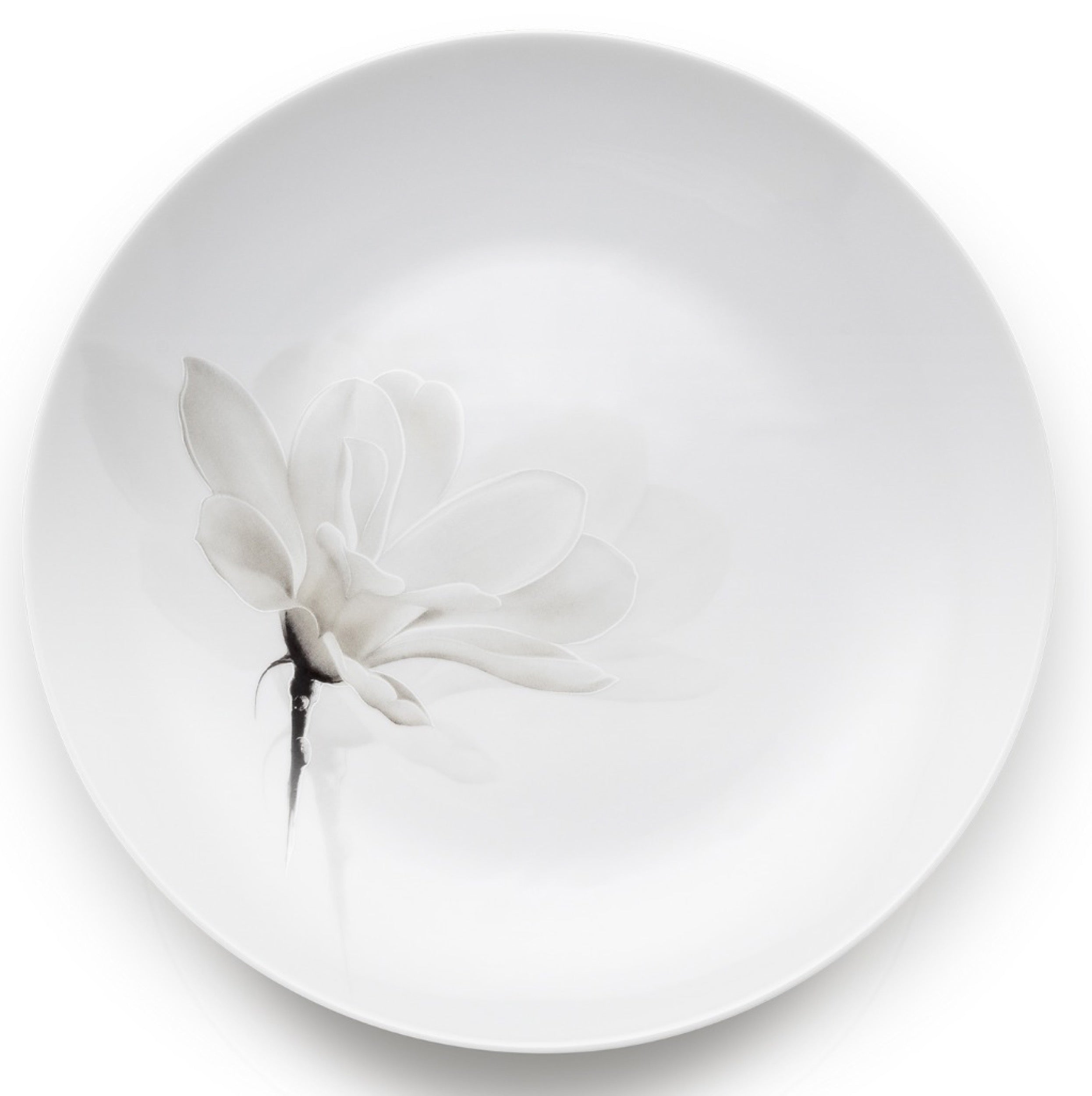 Zestaw talerzy porcelanowych dla 6 os. Magnolia białe