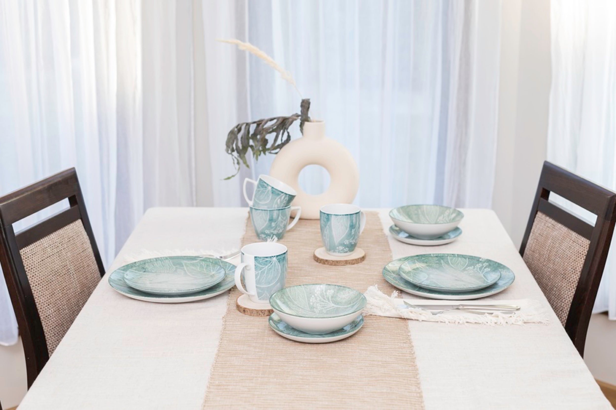 Talerz płytki porcelanowy Boss 27 cm szarozielony
