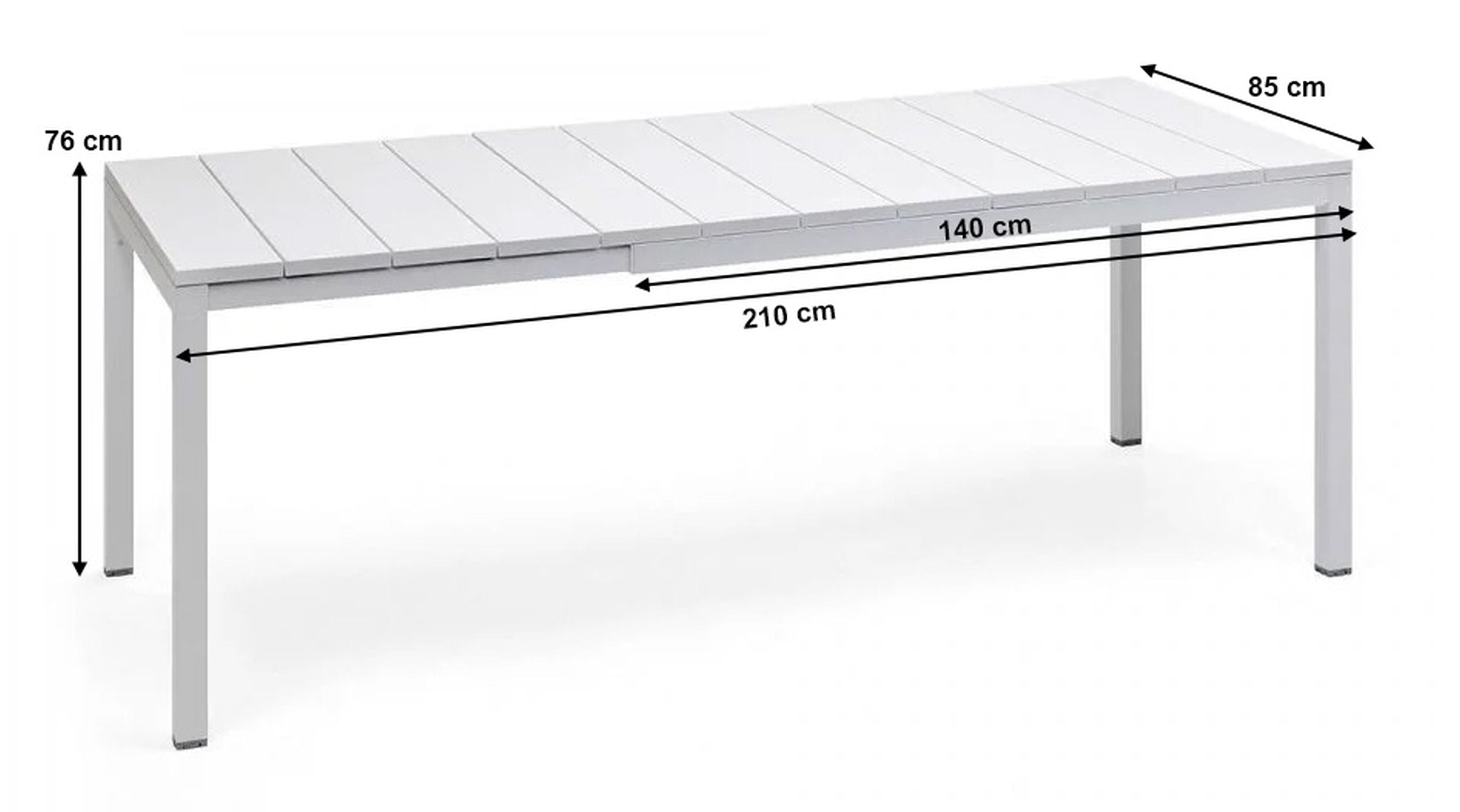 Zestaw ogrodowy rozkładany stół Rio 210-280x100 cm i 8 krzeseł Net Nardi z certyfikowanego tworzywa brązowy