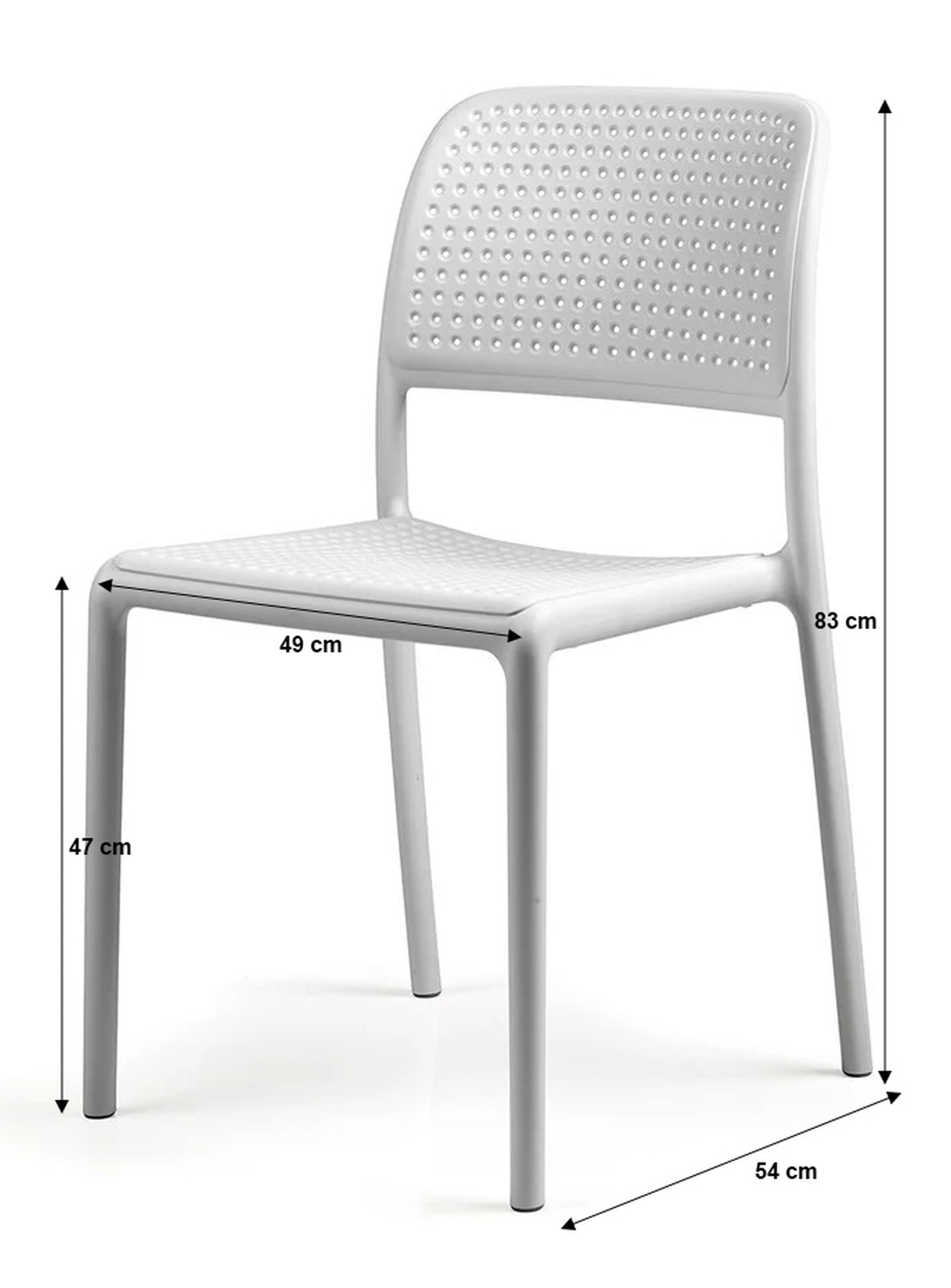 Zestaw balkonowy okrągły stół Spritz 60 cm i 2 krzesła Bora Nardi z certyfikowanego tworzywa antracytowy